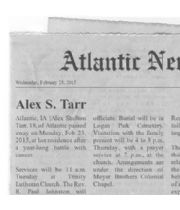 Alex Shelton  Tarr's Memorial