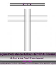 Regina Folashade Abike Mensah's Memorial