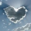 heart cloud with sun
