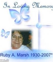 Ruby  Marsh's Memorial