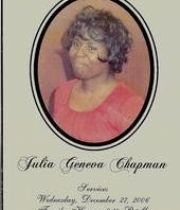 Julia  Chapman's Memorial