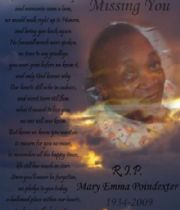 Mary  Poindexter's Memorial