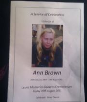 ANN  BROWN's Memorial